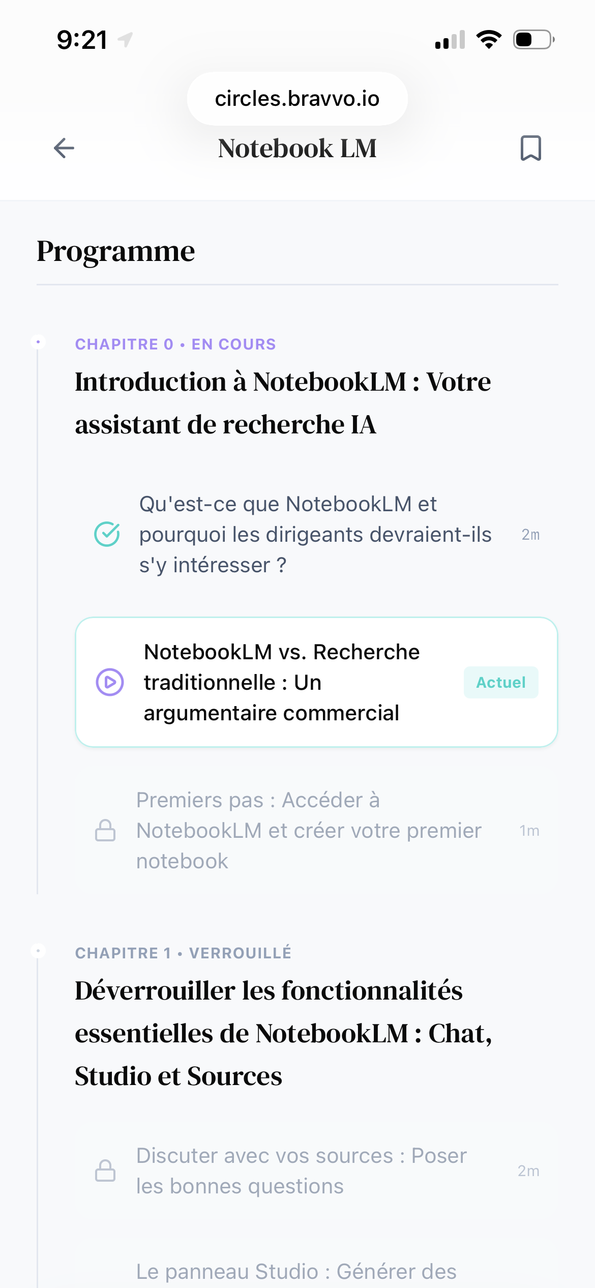 Parcours de micro-learning